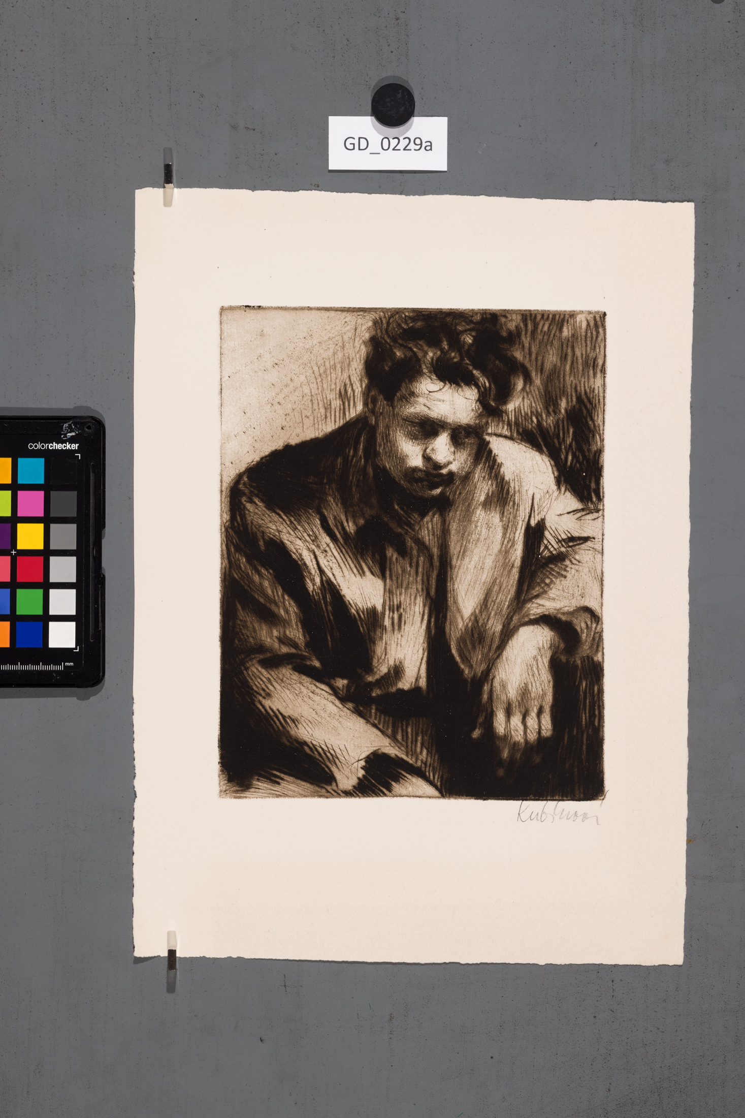 Jiřina Kubínová, Aleš, Suchá jehla, 22,7 x 17,3; 35,4 x 26, Silovský