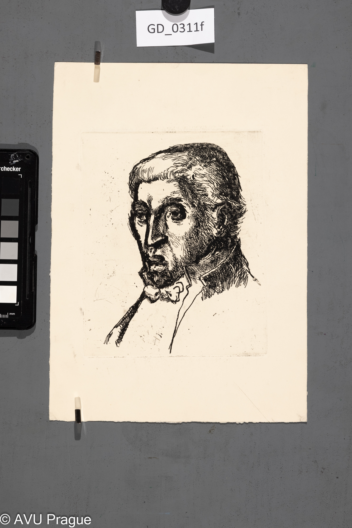 Karel Paták, Hlava muže,Lept, 15,5 x 12,5 , 25 x 17,8,Pukl