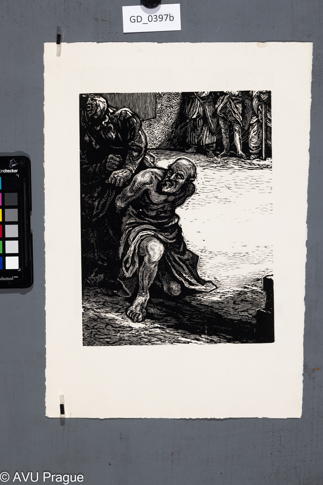 Neurčen, Ilustrace - Zajatec,Dřevoryt, 24 x 18,2, 35,5 x 24,6Silovský ?