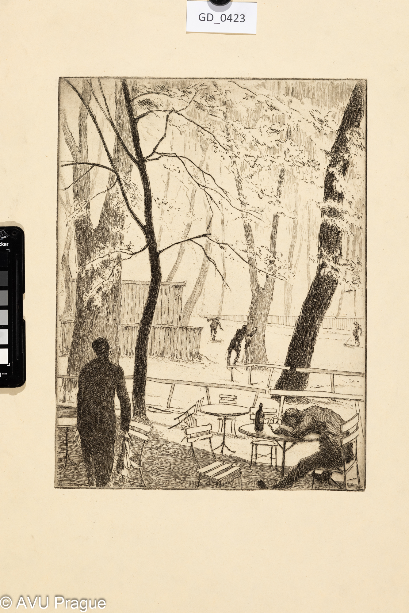 Neurčen, Žánr - opilci,Lept, 32 x 24, 54,9 x 38,9