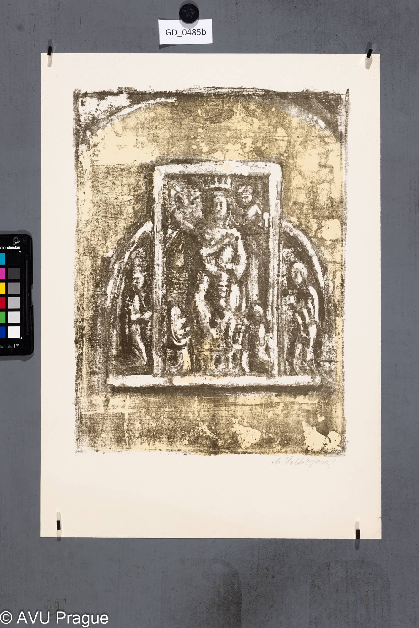 Milena Šoltészová, Portál,Litografie - podtisk, 37,5 x 28,50,3 x 35, Pelc