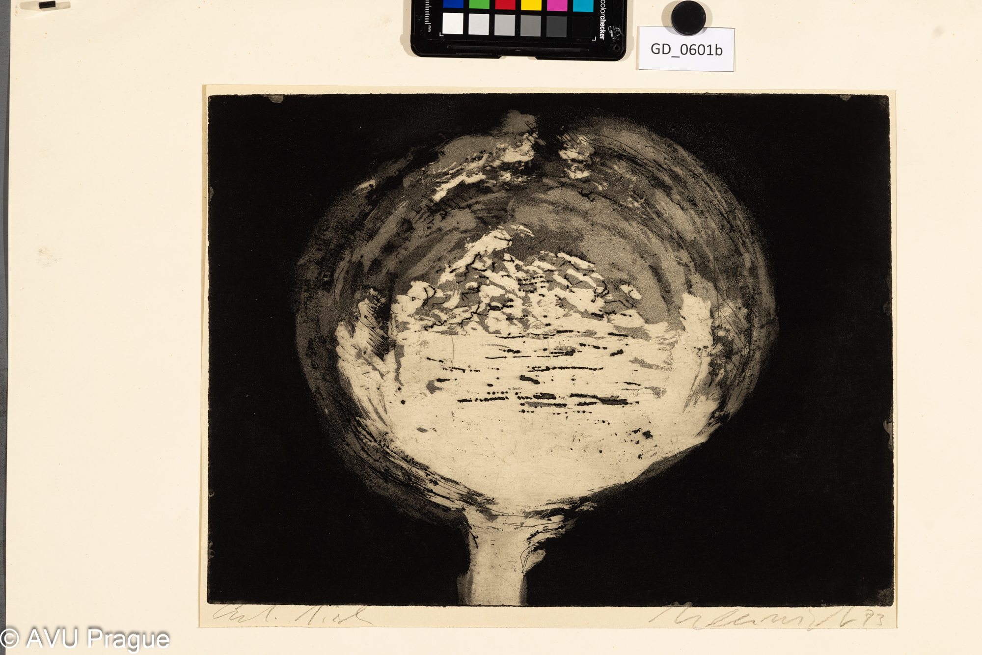 Vladimír Neuwirt, bez názvu,1973, Akvatinta, 29,5 x 30,8,40,2 x 52,6, Čepelák