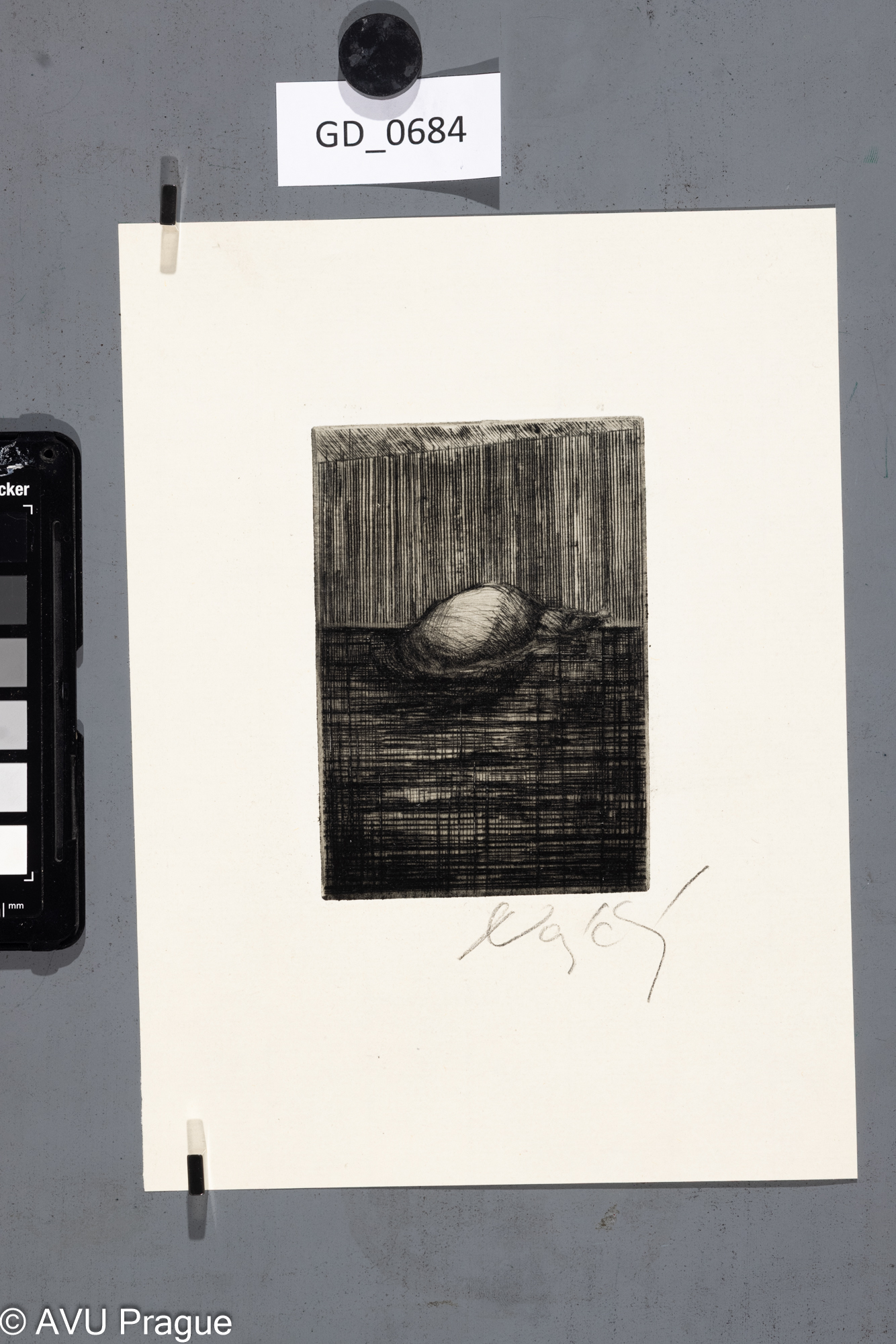 Zuzana Nováčková, Zátiší,Suchá jehla, 11 x 7,3, 23,4 x 17,3,Čepelák