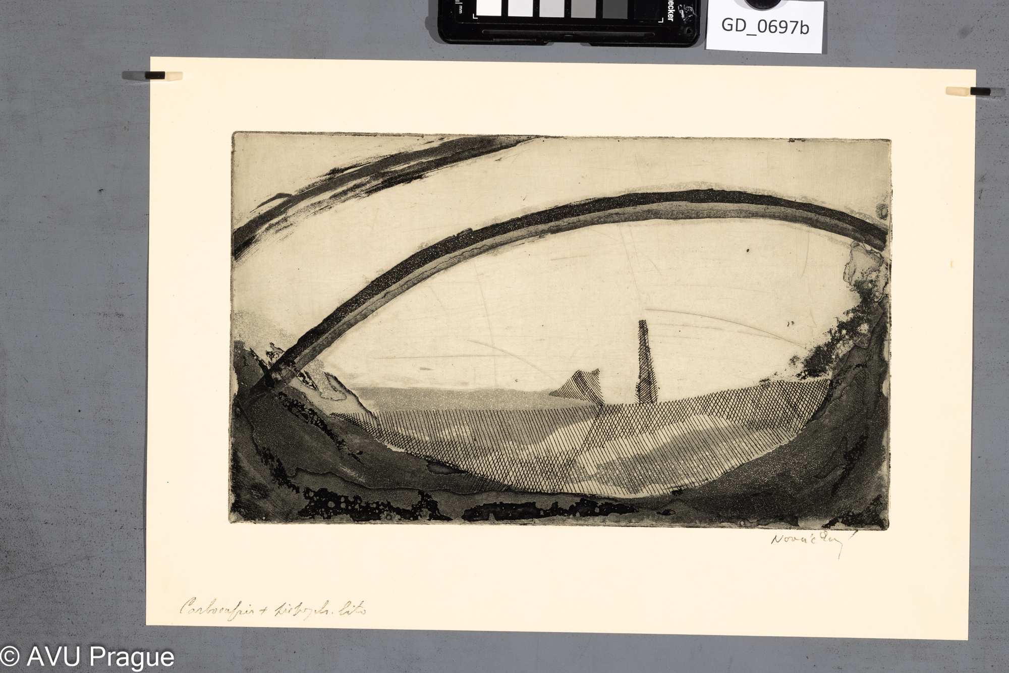 Zuzana Nováčková, černá duha,Lept / akvatinta, 18,9 x 31,6,27,3 x 39,4, Čepelák