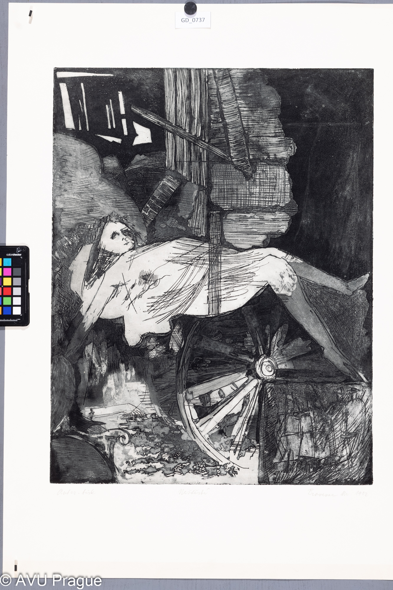 Miroslav BravenecNeštěstí1972Lept / akvatinta64,5 x 49,888,8 x 64,4 Čepelák