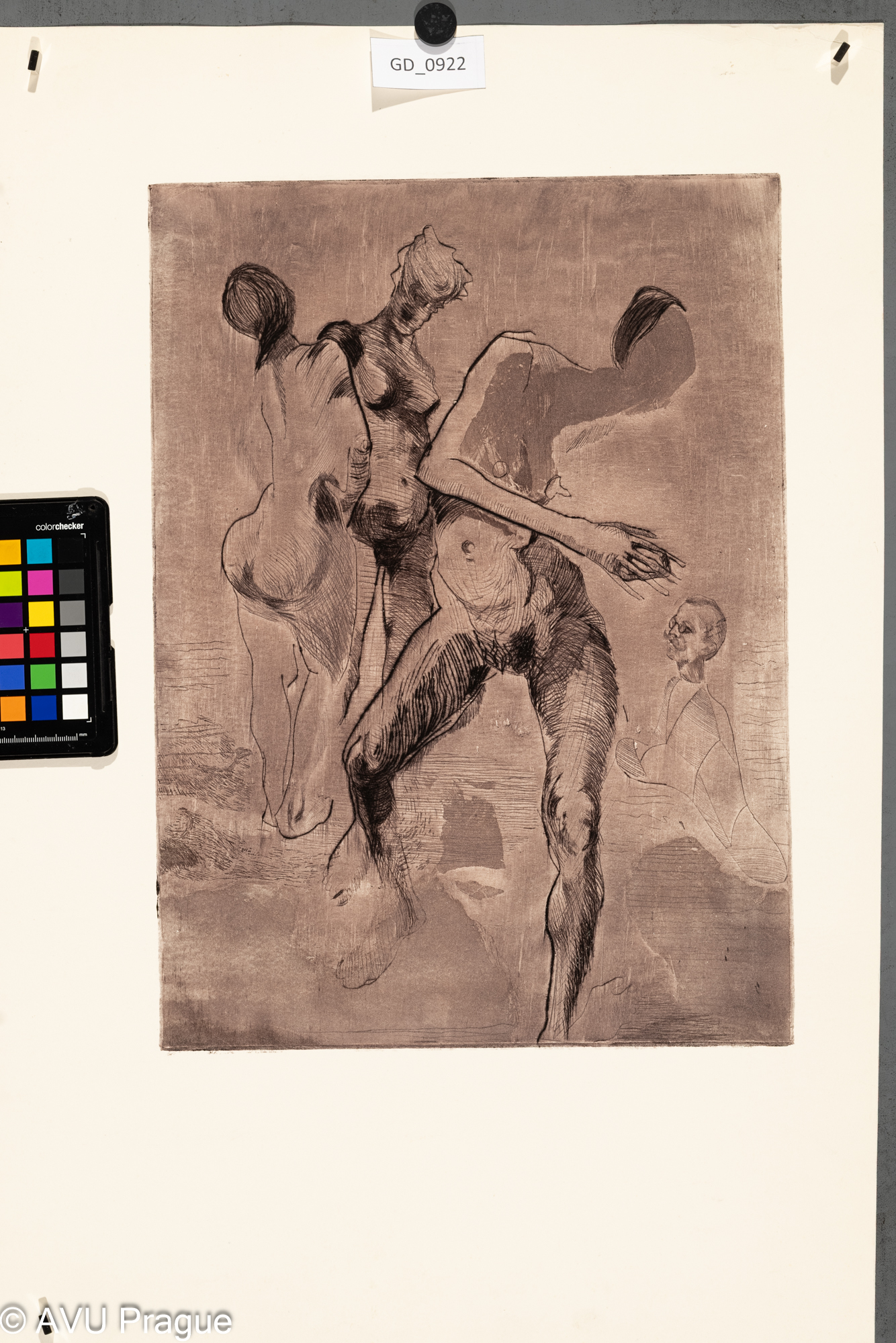 nezjištěno, Kompozice figur,Lept / akvatinta / suchá jehla,41,7 x 30,2, 65,8 x 45