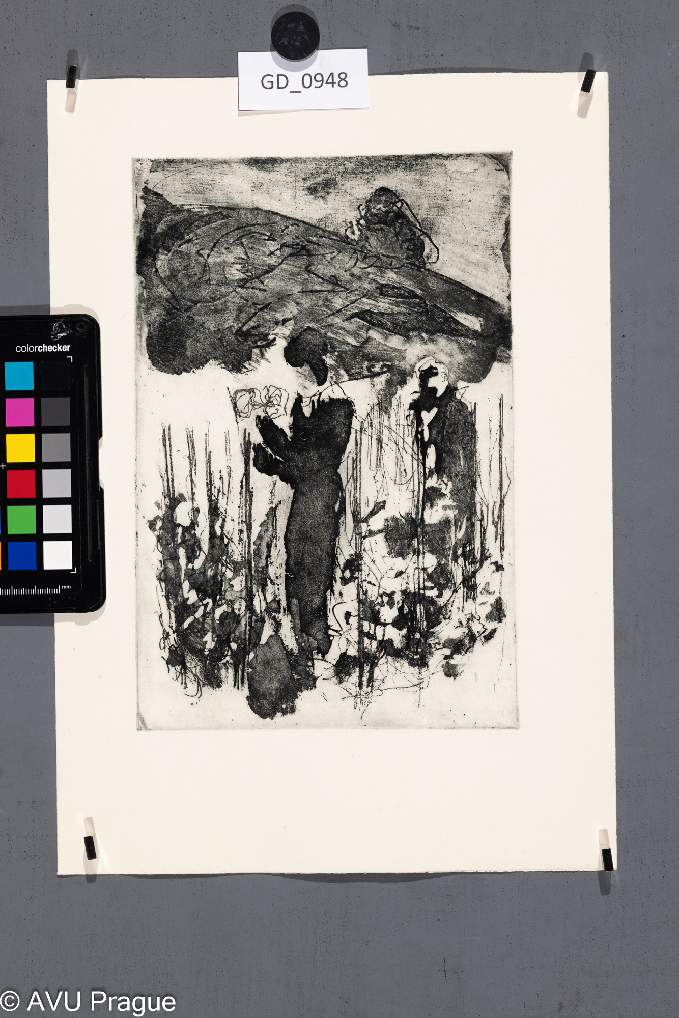 nezjištěno, Ilustrace - dvojice,Lept / akvatinta, 24 x 16, 33,5 x 23,5