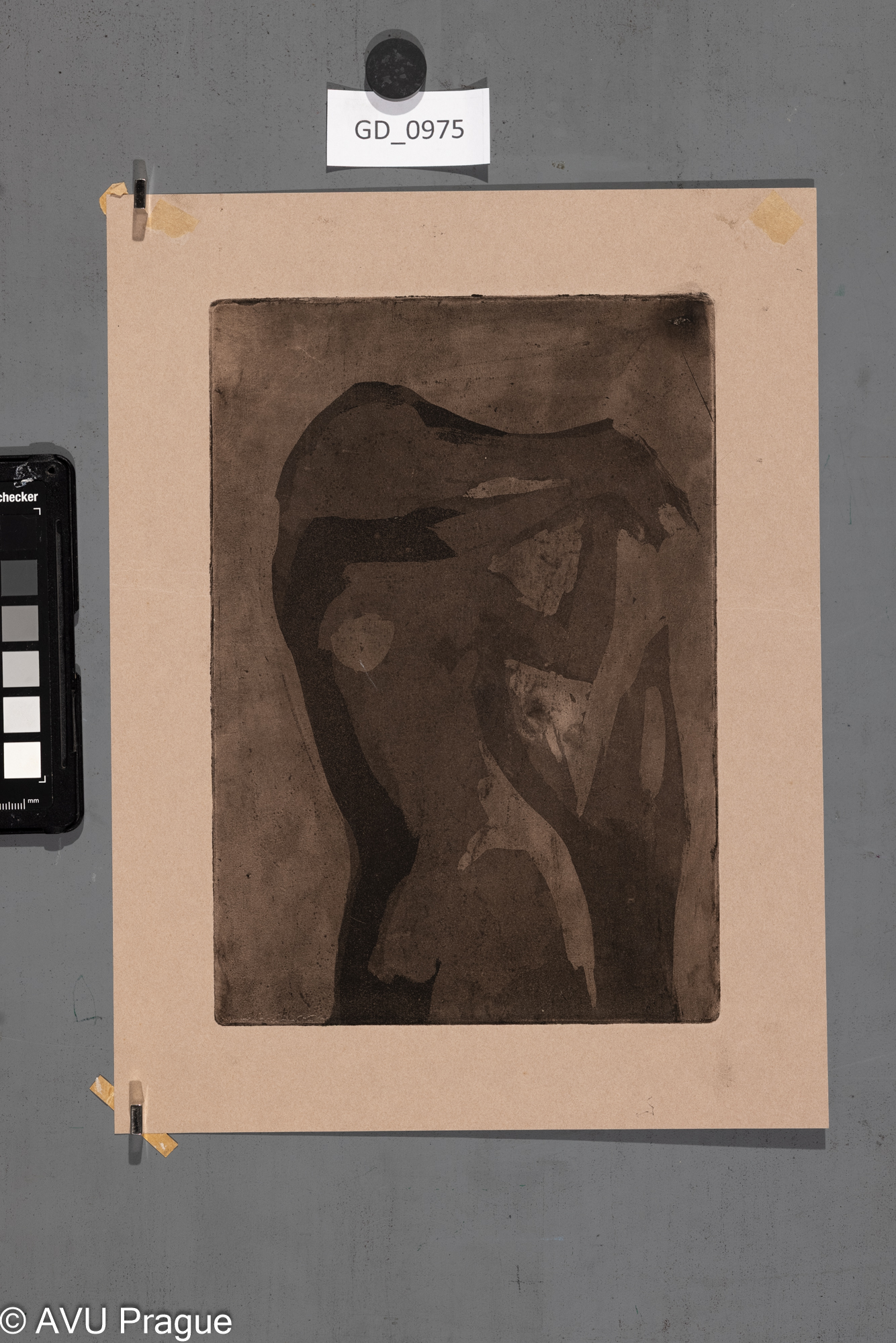 Nezjištěno, Figura - abstrakce,Akvatinta,24 x 16,7,31,1 x 24,5,