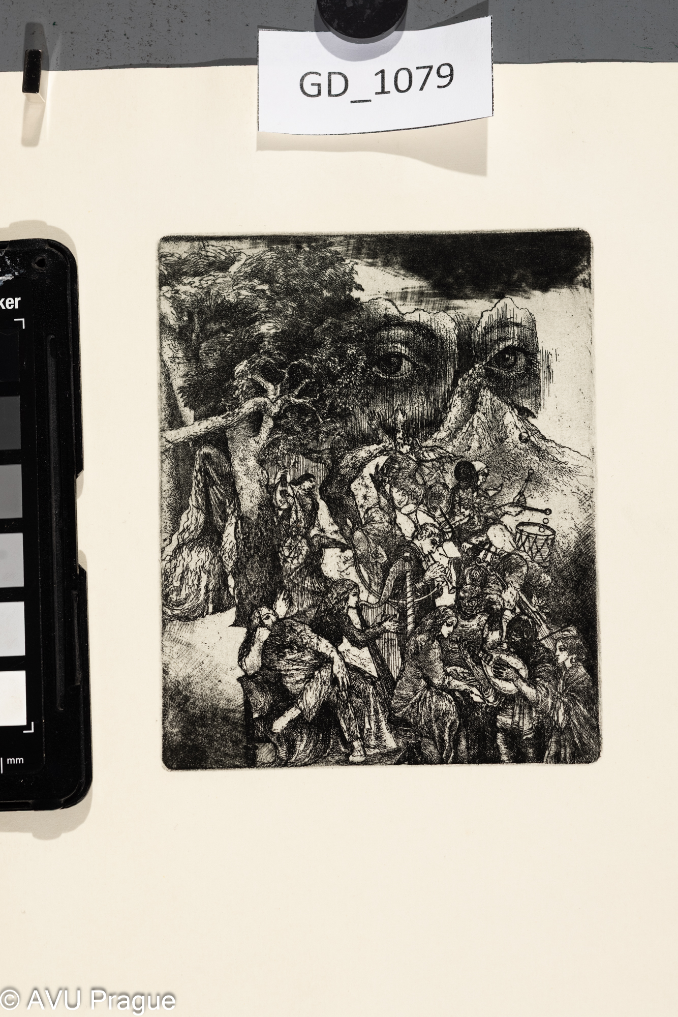 Ivana Kantůrková, figurální skrumáž,Lept / suchá jehla,11,3 x 9,6, 25,7 x 18,5, Čepelák