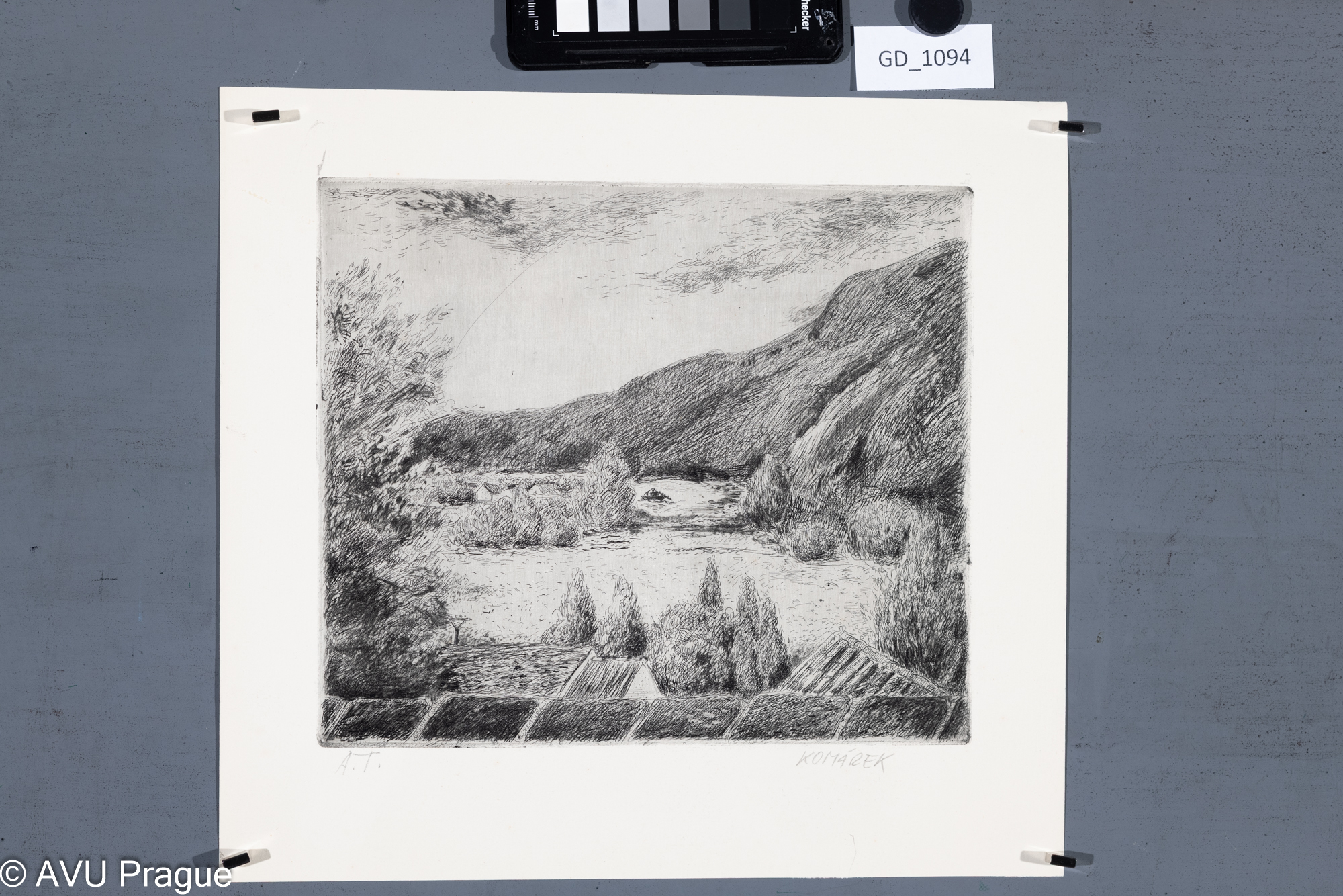 Ivan Komárek, Krajina,Lept, 21 x 24,2 ,29 x 31,4, Smetana