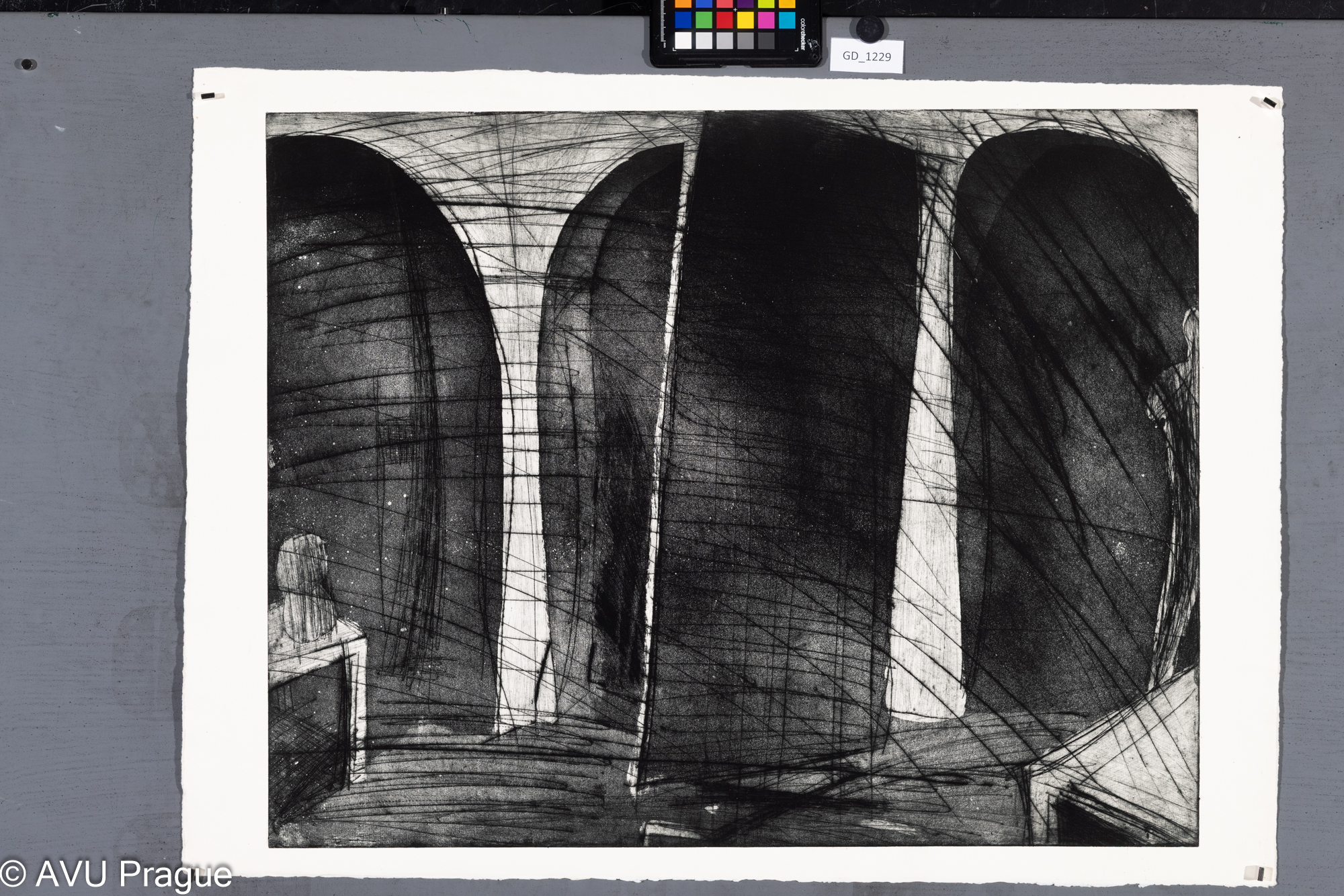 Bruno Zöllner, Hala MG AVU, Lept / akvatinta, 53,3 x 67,3,    58 x 79,