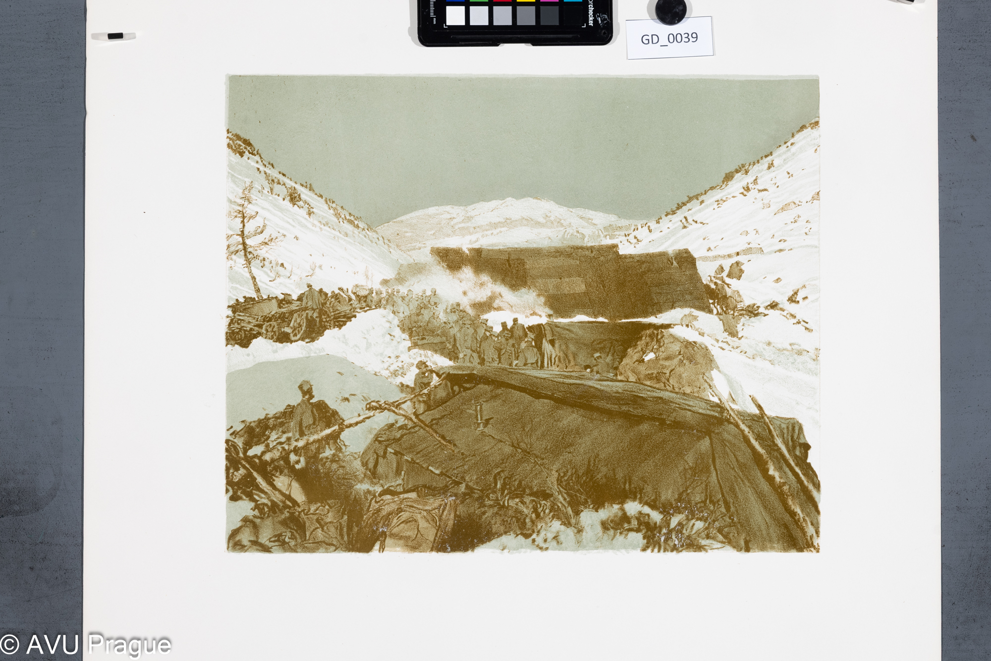 Vojenské ležení v horách