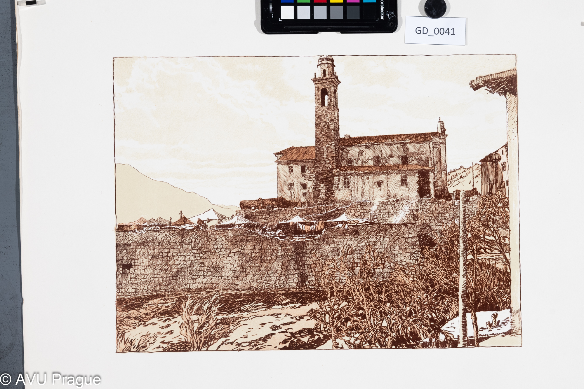 Vojenské ležení u kostela