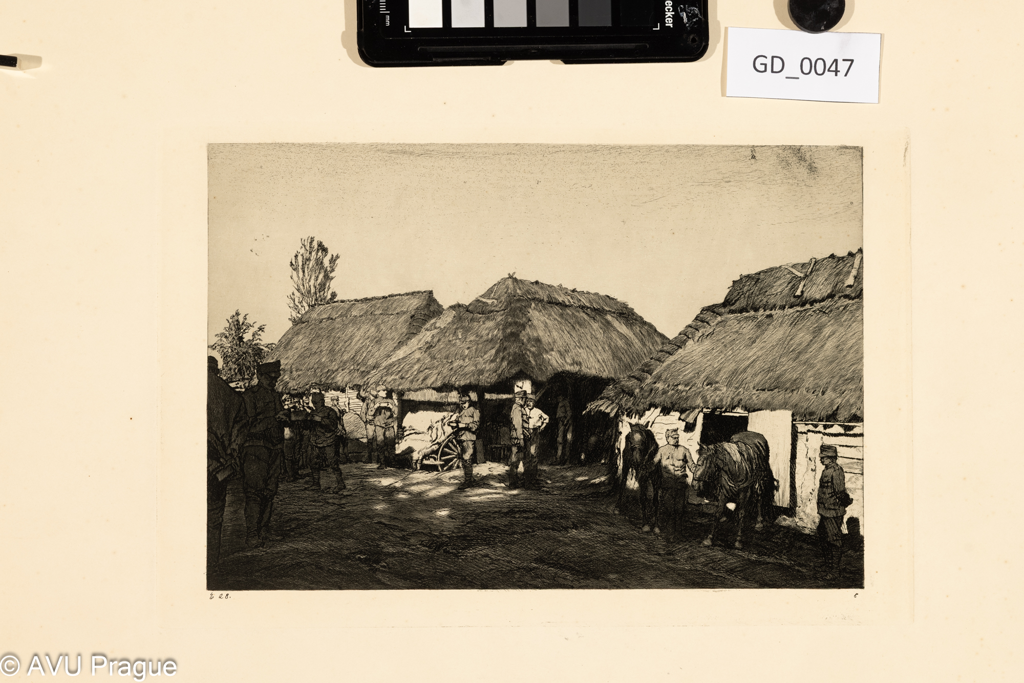 Podvečer ve vesnici s vojskem