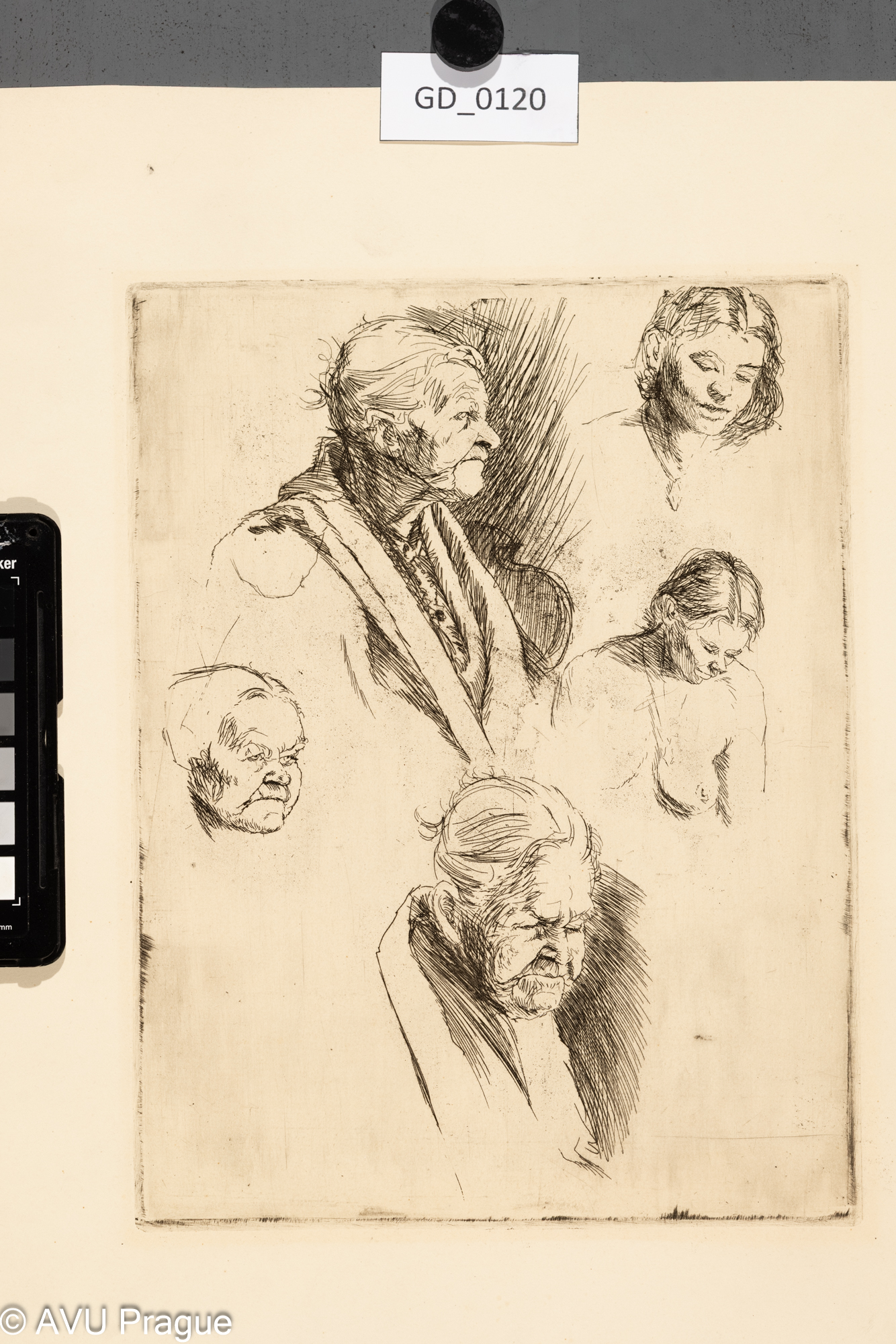 5 x studie ženské hlavy