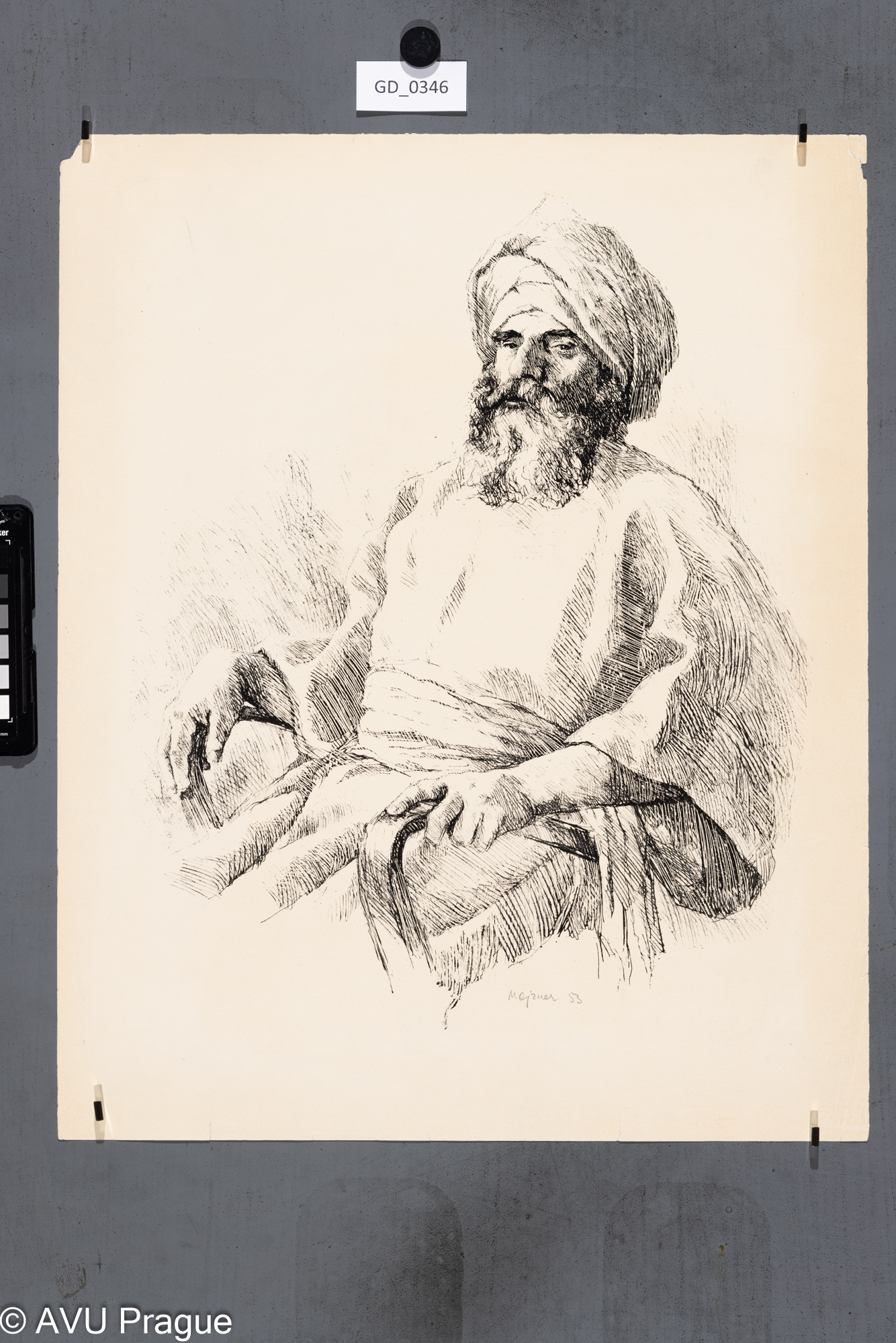 Model v orientálním oděvu