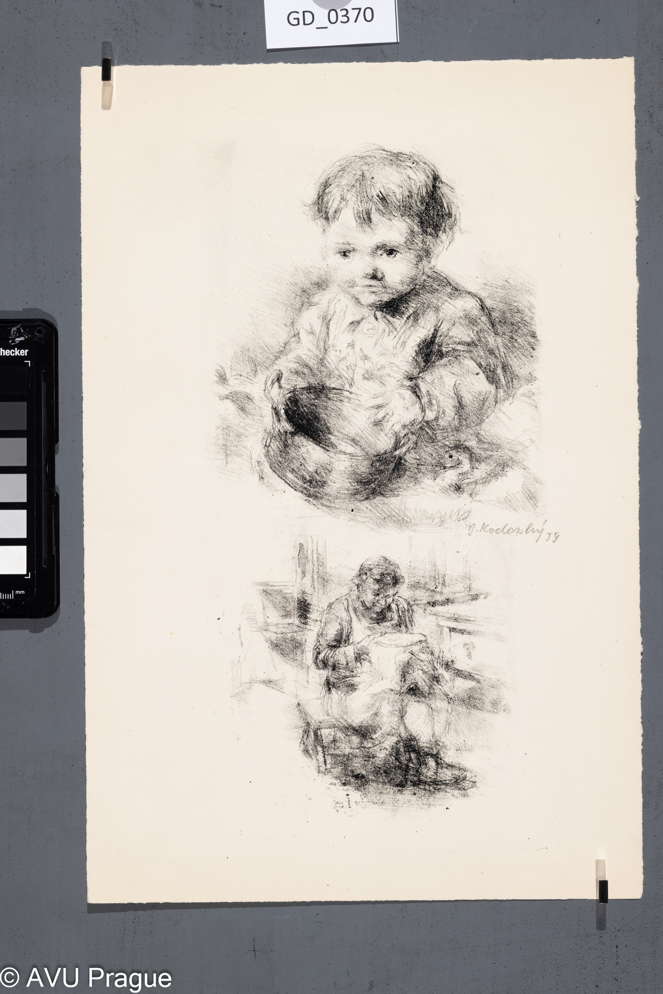 Dva výjevy_dítě a žena